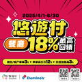 使用悠遊付綁定銀行帳戶或錢包支付，每筆享現金回饋 3%