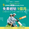 首次下載並登入屈臣氏APP，WeMo PASS 1個月免費 爽騎30天