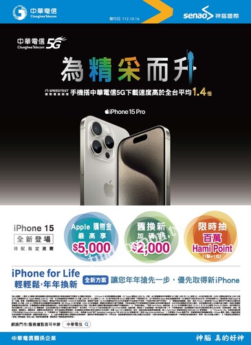 中華電信櫃檯 DM ~ 2023-10-31止