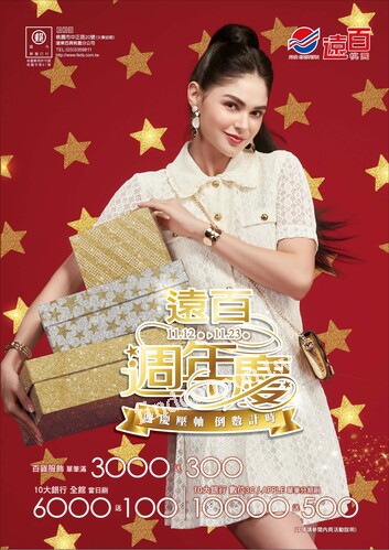 遠百桃園 - 遠百週年慶｜週慶壓軸 倒數計時
全民普發一萬
感恩回饋