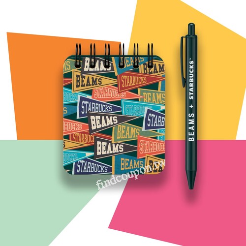 完成指定動作可以320加購BEAMS筆記本組乙組，或以520加購徽章組