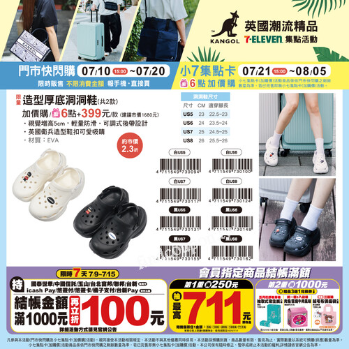 走一趟小7，把這波KANGOL潮物帶回家，夏日旅行GOGOGO