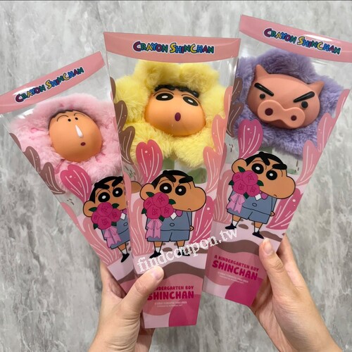 蠟筆小新花束糖果組--單件特價279，絨毛公仔的小新花、阿呆花