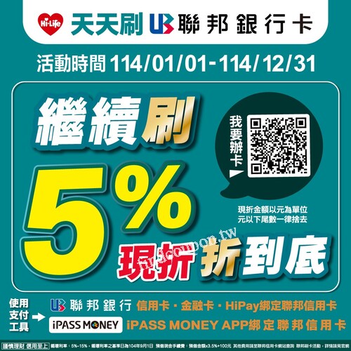 iPASS MONEY App 綁定聯邦信用卡，消費立即享 5% 現折優惠
