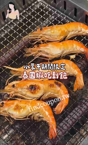 即日起到10月底前，臉書按讚分享免費升級泰國蝦吃到飽！