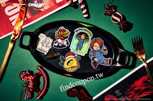 【鬼娃恰吉聖誕貼紙】$89/張，滿額$399即贈乙張