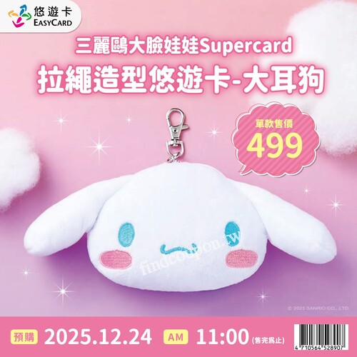 三麗鷗造型悠遊卡可愛登場，預購售價499 元／張