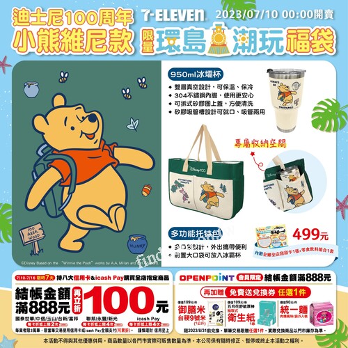 持指定信用卡/icash Pay購買任兩件環島潮玩福袋享888元立折100元